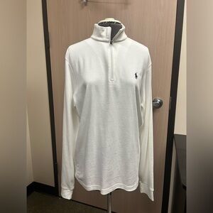 Ralph Lauren Ivory Quarter-Zip Sweater